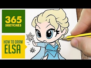 HOW TO DRAW A ELSA CUTE, Easy step by step drawing lessons for kids