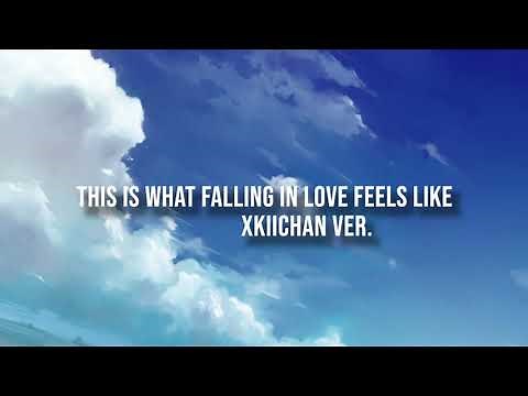 JVKE - this is what falling in love feels like (ft. Kiichan Ch.) Lyrics video.
