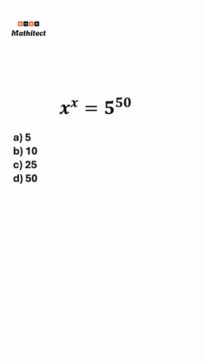 Mathitect on Instagram: "This exponent puzzle looks impossible at first, but there’s a beautiful integer solution! 💎 Tap to see the step-by-step breakdown in under 30 seconds. Did you get it right? Let me know below! ⬇️ Follow for daily puzzles & math tricks. 💡 #math #puzzle #algebra #exponents #mathisfun #mathtrick #brainteaser #mathchallenge #instareels #mathreels #viralmath #learnontiktok #mathskills #riddlemethis"
