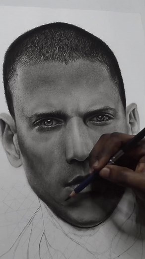Time-lapse Drawing of Michael Scofield | Realistic Portrait Art