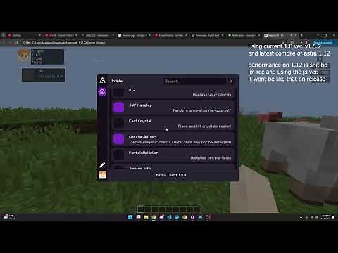 Astra Client v1.5 Patch 2 and 1.12.2 log