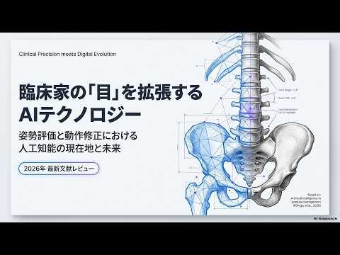 臨床家の「目」を拡張するAIテクノロジー：姿勢評価と動作修正における人工知能の現在地と未来