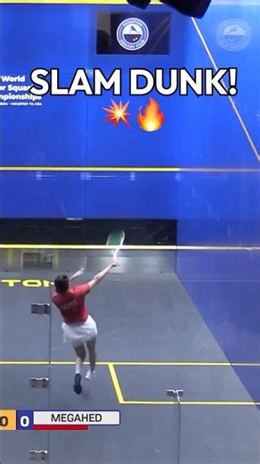 SLAM DUNK!💥 TB to this incredible finish by Nour Megahed at the World Squash Junior Championships🔥