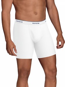 Fruit of the Loom Men's CoolZone Fly White Boxer Briefs, 5 Pack