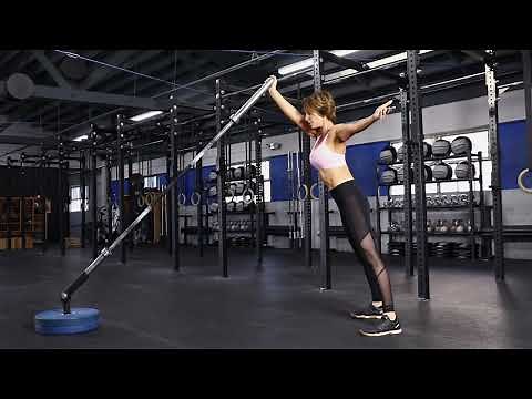 Landmine squat to one arm overhead press