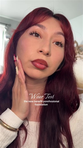 Benefits porefessional foundation wear test ✨ I like how it felt on my skin, not heavy nor caked. After a few hours I did get oily which is normal for me though I love that the foundation was mostly still on so far, so good 🤏🏻 @Benefit Cosmetics #porefessionalfoundation #porefessional #foundation #contest #benefitclubpink