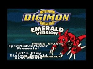 Let’s Play Digimon Emerald Version with cheats Part 1 - Starter Choice and First Battle!