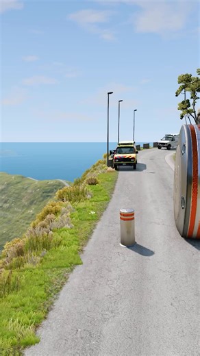 Many cars are passing through the high-speed rail link barrier. #CarCrashSimulator #AnimatedVideo #CarAnimation #GameDaily