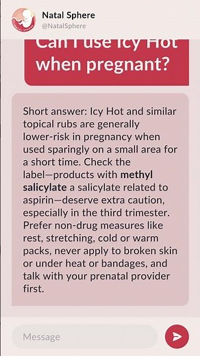 Can I use Icy Hot when pregnant?
