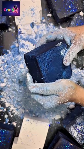 Sky Blue Chalk ASMR Crush#chalk #asmr #viralvideos #trending