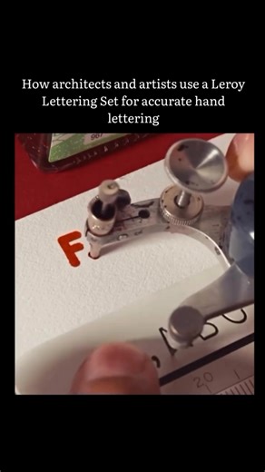 Tech Page on Instagram: "Architects and artists use a Leroy Lettering Set for accurate hand lettering by utilizing its precise guides, stencils, and templates. These tools help ensure consistent letter sizes, spacing, and proportions, making it easier to create clean, professional-quality lettering for architectural drawings, technical sketches, or artistic projects. The set typically includes various letter styles and sizes, allowing for versatility in design while maintaining accuracy and clar