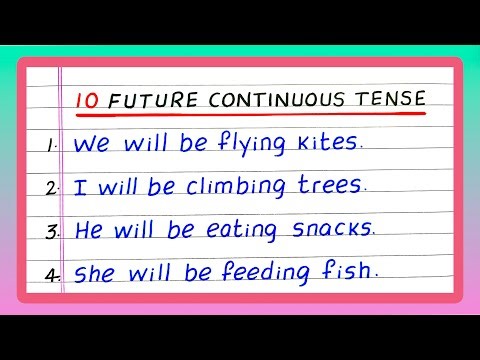 10 Examples of Future Continuous Tense | Sentences of Future Continuous Tense | Updated Video