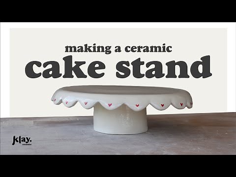 How To Make A Ceramic Cake Stand ~ no wheel, pottery projects at home, beginner friendly tutorial