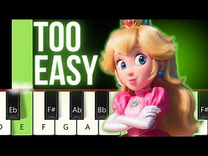 Peaches - The Super Mario Bros. Movie EASY piano tutorial