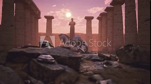 Ancient City, 3D Animation with real photo-scanned archaeological sites and art.