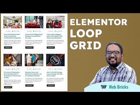 Elementor Loop Grid Tutorial Posts, Image, Equal Height | Elementor Pro | ‪@Web-Bricks‬