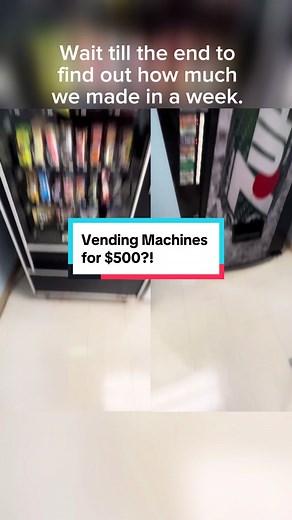 We bought 2 vending machines for $500?!?! Let’s see how much they made us in a week! #fyp #fypシ #vendingbusiness #vendingmachine #tinysvending #asmr #satisfying #worklife #restockasmr #500 #oneweek #sodamachine #snackmachine