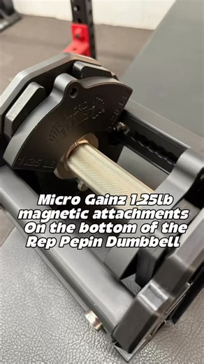 Make 3.75lb add on plates for your Rep Pepin Dumbbell using Micro Gainz 1.25 pound magnetic attachments. You can use these on our plates or the ones that come with your Rep Pepin if you use the plate on the bottom of the dumbbell. A customer asked this and I thought it was a good idea to make a video about it. #microgainz | Micro Gainz