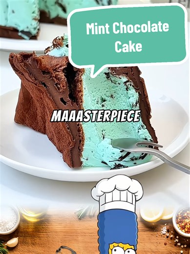 Ingredients ⬇️: Puff Pastry Dough: ​60g butter ​10g caster sugar ​2g salt ​75g water ​75g milk ​80g low-gluten flour (cake flour) ​10g cocoa powder ​3 room-temperature eggs ​Mint Chocolate Filling: ​200g cream cheese ​30g caster sugar ​200g light/heavy cream ​40g mint syrup ​1 drop blue food coloring (optional) ​40g crushed chocolate ​Topping: ​Cocoa powder (for dusting) ​Key Instructions: ​Pipe dough evenly into two 6-inch molds. ​Bake at 200°C (400°F) for 25 minutes, then let cool completely. 