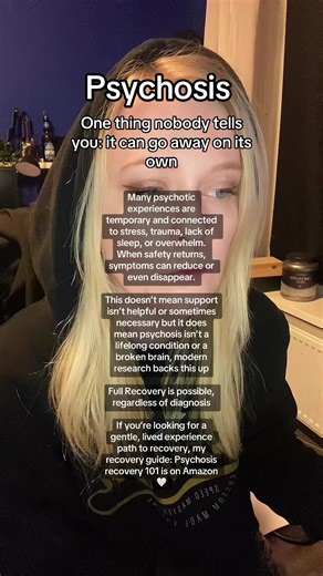 Modern research and leading specialists increasingly view psychosis as a spectrum rather than a fixed diagnosis. This perspective shows that full recovery is possible even after severe or recurring symptoms and that labels often hinder hope more than they help. For a grounded, lived-experience approach to recovery, my guide Psychosis Recovery 101 is available on Amazon 🤍 #psychosis #psychoticepisode #schizophrenia #schizoaffective #mentalhealthawareness