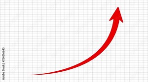 Creative Graph hand drawn arrow chart growing up. Exponential growth and Business profit increase. white arrow rising transparent channel.