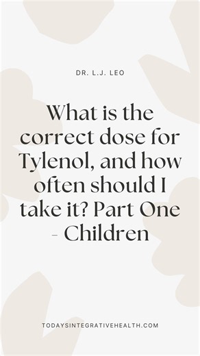 Knowing the right dose of Tylenol is key! 🚨 Whether for adults or kids, dosage matters to stay safe. Always check with your doctor if you're unsure, especially for children with other health issues. Stay informed, stay safe! 💊✨ #HealthTips #MedicationSafety #ParentingHacks | Todays Integrative Health