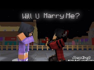 The Proposal - The Wedding of APHMAU & AARON ❤️ - Minecraft Animation