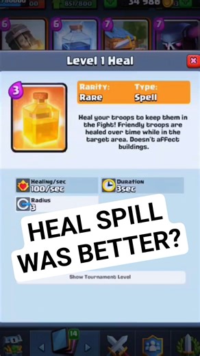 Was heal spell better than the spirit? #clashroyale