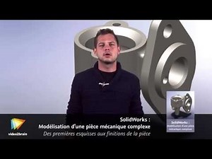 SolidWorks : Modélisation d'une pièce mécanique complexe : trailer | video2brain.com