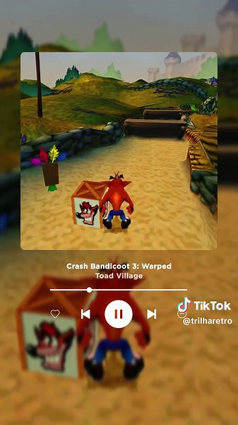 Crash Bandicoot 3: Warped Toad Village Gameplay
