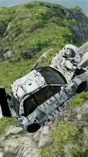 BeamNG Big Crash #505 (Cliff Mayhem Subaru Impreza) from TallboyManiac