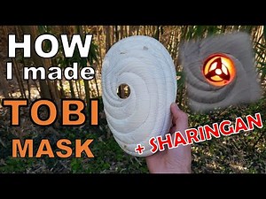 Make the MASK of OBITO + SHARINGAN in WOOD - NARUTO