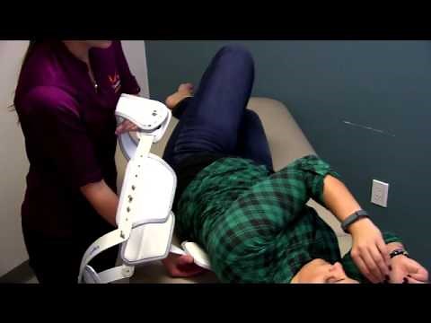 Jewett TLSO applied to patient lying down