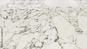 Seamless Grey Streaks And Veins Design In White Carrara Marble. - tracking shot Stock Video