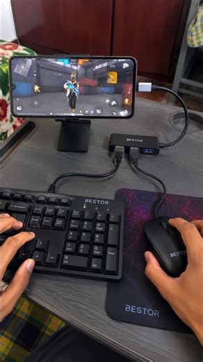 Buy keyboard mouse otg 4 in 1 combo | How to play free fire with ⌨️🖱in mobile setup