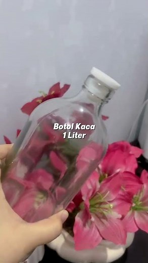Botol kaca 1 liter ini simpel tapi elegan banget ✨😊#BotolKaca1Liter #BotolMinuman #TopBotolBekasi