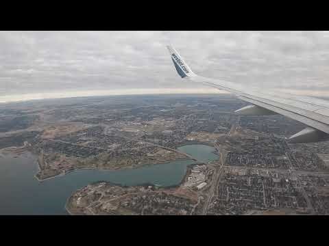 WestJet Landing In Beautiful Calgary 🇨🇦4K