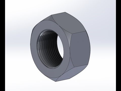 Cómo hacer una tuerca hexagonal con rosca en SolidWorks | Tutoriale How to Model Nut with Thread