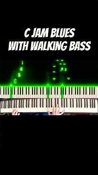 Blues Piano Improv: C Jam Blues Synesthesia with Walking Bass