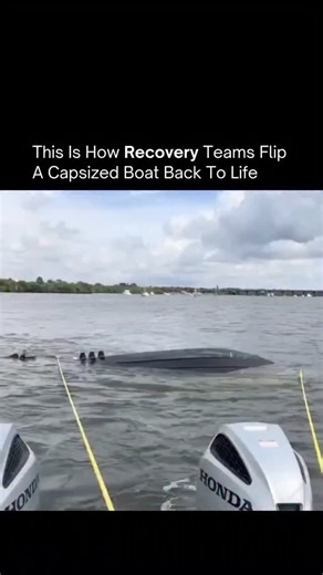 Business | News | Tech | Facts on Instagram: "Most people see a shipwreck, but recovery pros see a geometry problem in motion. This high-stakes maneuver is called dynamic righting, and it’s not about brute force—it’s leverage, torque, and fluid dynamics working together. By attaching lines to the far gunwale and accelerating hard, the crew uses water resistance as a fulcrum, generating a sudden burst of rotational force that overcomes surface suction and flips the vessel back upright in seconds.