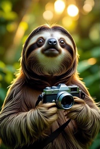 Sloth Secretly Takes Your Picture 📸🦥 | Then Smiles About It