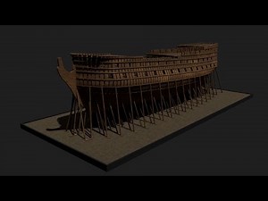 Étapes de construction 3D d'un navire de 74 canons - 3D model -