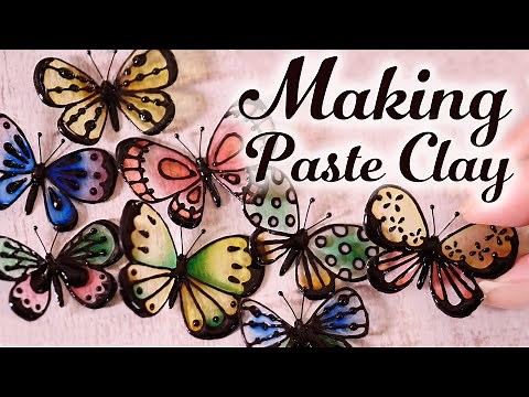 DIY Just mix ! Easy way to make paste clay Butterfly flower pick [Resin]