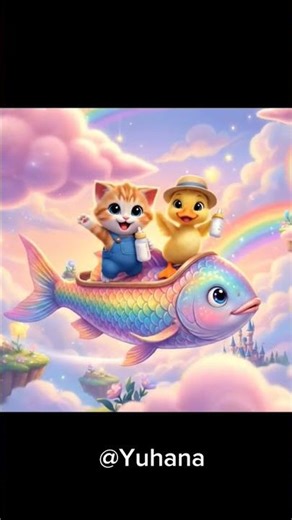 Cutest Baby Kitten & Duckling Train Ride Ever! 🍼🚂✨ #catshorts