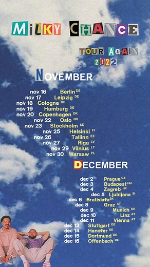 Milky Chance European Tour Part 2 Announcement