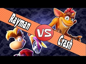 Rayman vs Crash (Ubisoft VS Activision) (sprite animation).#rayman #vs #crash