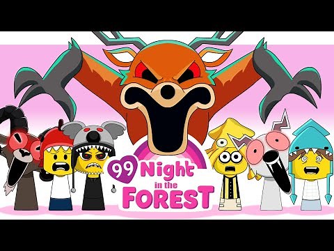Sprunki 99 Night In The Forest COMPLETE EDITTION All Phase: The Deer, The Bear, Dino Kid, Squid Kid