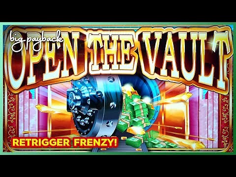 RETRIGGER FRENZY! Open The Vault Slot - BIG WIN SESSION!