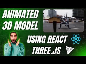 How to Add Animated 3D Models in React using Three.js || GLB/GLTF Model Tutorial 2025