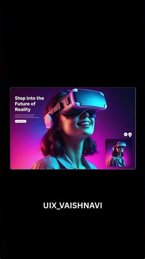 Day 98/100 UI Challenge 💥 VR Landing Page Design in Figma